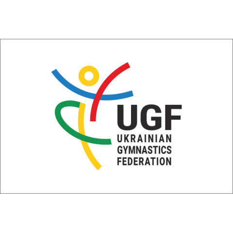Прапор УФГ (Українська федерація гімнастики). Варіант-02 Прапор УФГ (Українська федерація гімнастики). Варіант-02