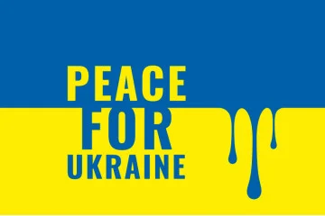 Флаг Украины «Peace for Ukraine». Вариант-01 Флаг Украины «Peace for Ukraine». Вариант-01