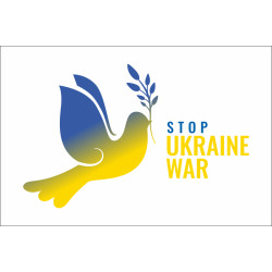Флаг Украины «Stop Ukraine war». Вариант-01 Флаг Украины «Stop Ukraine war». Вариант-01