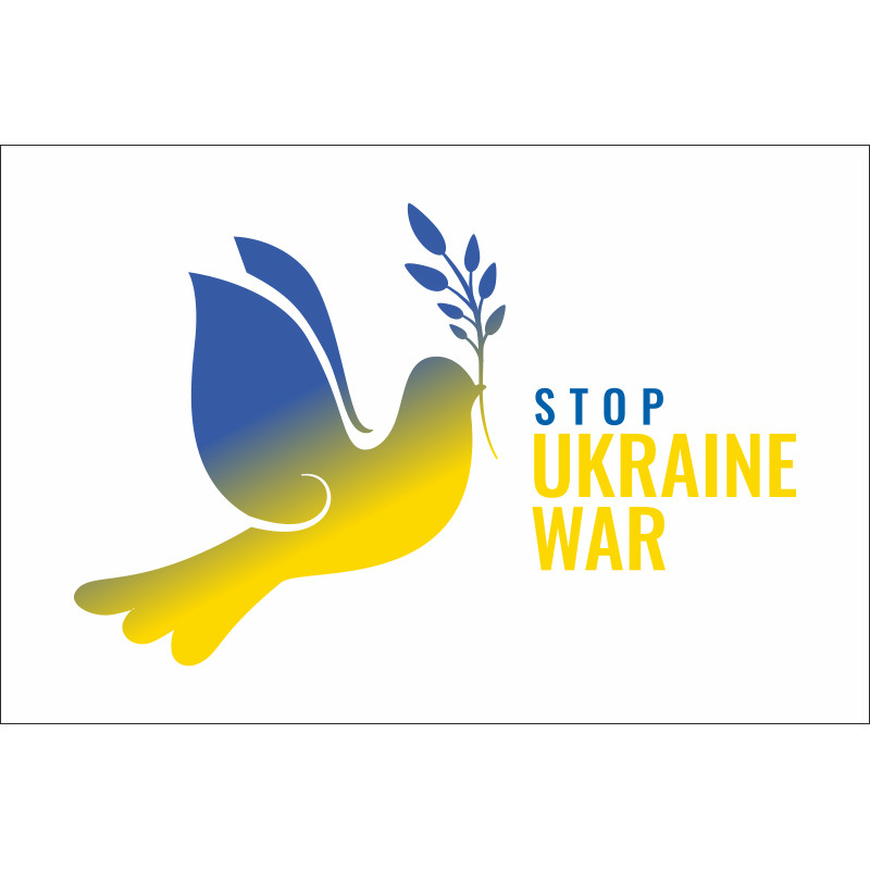 Флаг Украины «Stop Ukraine war». Вариант-01 Флаг Украины «Stop Ukraine war». Вариант-01