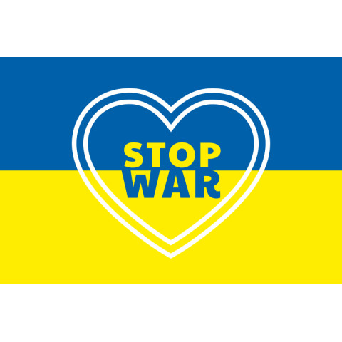 Флаг Украины «Stop Ukraine war». Вариант-02 Флаг Украины «Stop Ukraine war». Вариант-02