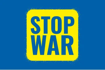 Флаг Украины «Stop Ukraine war». Вариант-03 Флаг Украины «Stop Ukraine war». Вариант-03