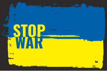 Флаг Украины «Stop Ukraine war». Вариант-04 Флаг Украины «Stop Ukraine war». Вариант-04