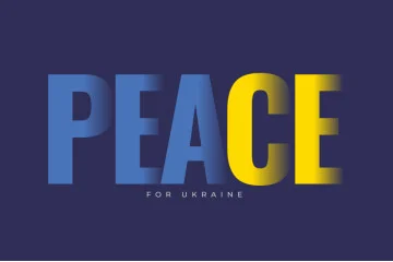 Флаг Украины «Peace for Ukraine». Вариант-02 Флаг Украины «Peace for Ukraine». Вариант-02
