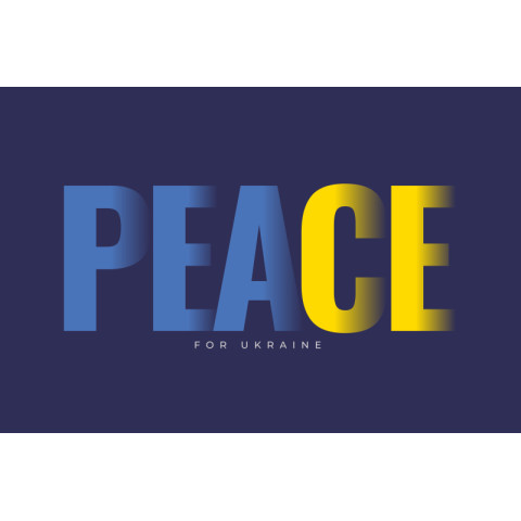 Флаг Украины «Peace for Ukraine». Вариант-02