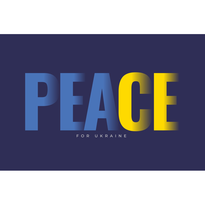 Флаг Украины «Peace for Ukraine». Вариант-02 Флаг Украины «Peace for Ukraine». Вариант-02