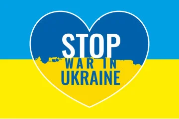 Флаг Украины «Stop Ukraine war». Вариант-06 Флаг Украины «Stop Ukraine war». Вариант-06