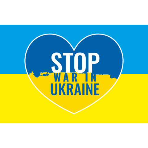 Флаг Украины «Stop Ukraine war». Вариант-06 Флаг Украины «Stop Ukraine war». Вариант-06