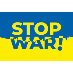 Флаг Украины «Stop Ukraine war». Вариант-07 Флаг Украины «Stop Ukraine war». Вариант-07