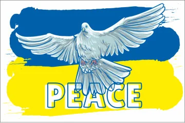 Флаг Украины «Peace for Ukraine». Вариант-04 Флаг Украины «Peace for Ukraine». Вариант-04