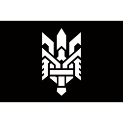 Флаг с стилизованным тризубцем. Вариант-01/01 Флаг с стилизованным тризубцем. Вариант-01/01