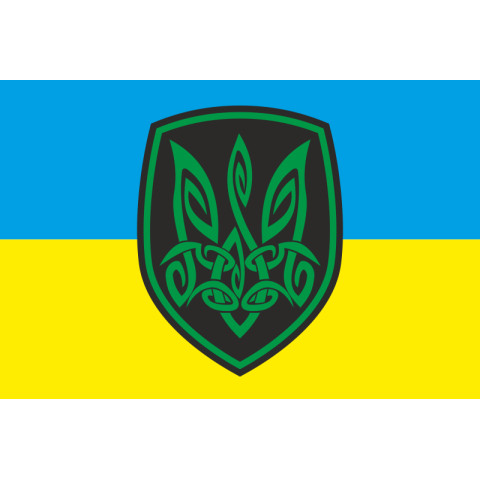 Флаг с стилизованным тризубцем. Вариант-02/01 Флаг с стилизованным тризубцем. Вариант-02/01