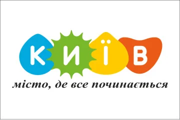Прапор з логотипом міста Києва. Варіант-01