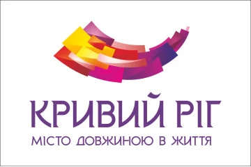 Прапор з логотипом міста Кривий Ріг. Варіант-01