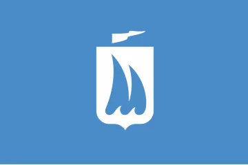Прапор з логотипом міста Миколаєва. Варіант-03