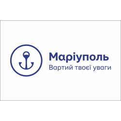 Прапор з логотипом міста Маріуполя. Варіант-03 Прапор з логотипом міста Маріуполя. Варіант-03
