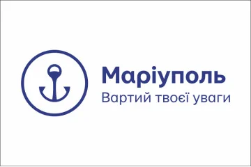 Прапор з логотипом міста Маріуполя. Варіант-03