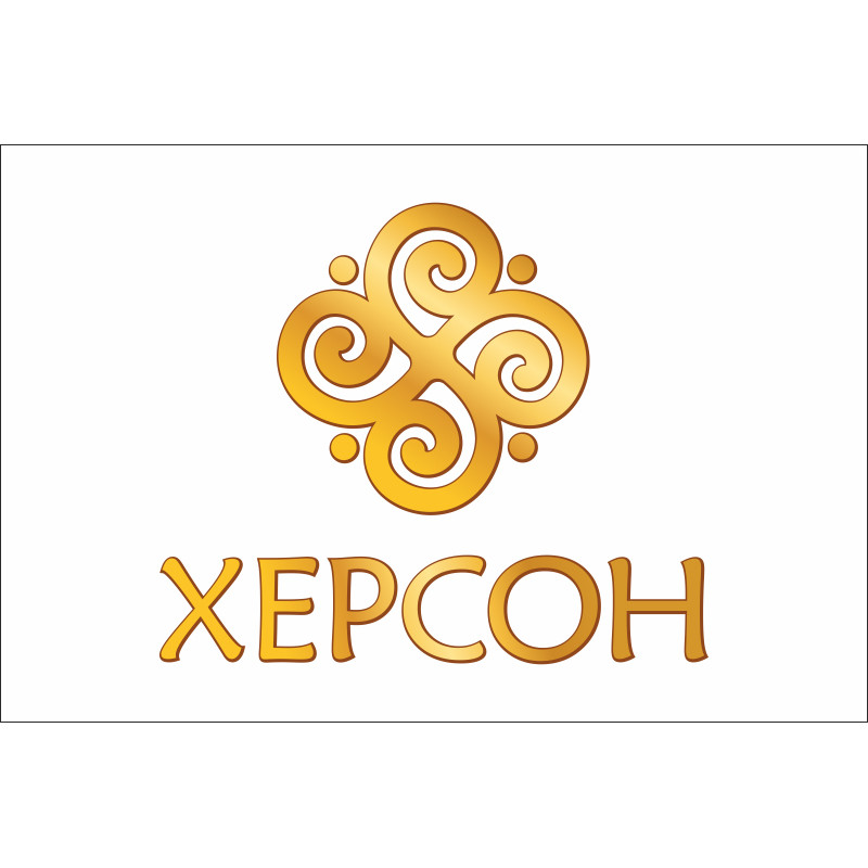 Прапор з логотипом міста Херсона. Варіант-01 Прапор з логотипом міста Херсона. Варіант-01