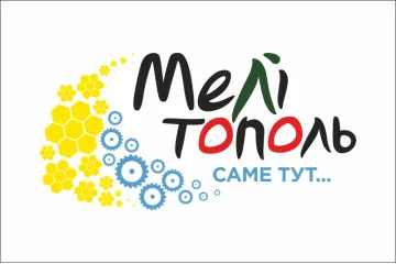 Прапор з логотипом міста Мелітополя. Варіант-01