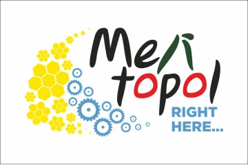 Прапор з логотипом міста Мелітополя. Варіант-02