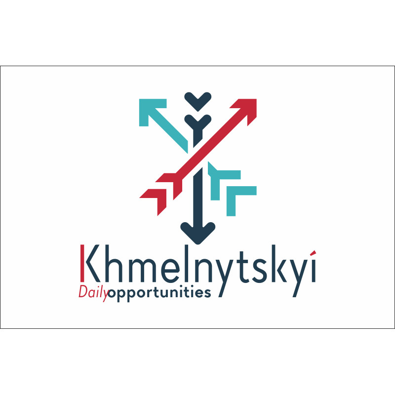Флаг с логотипом города Хмельницкий. Вариант-02 Флаг с логотипом города Хмельницкий. Вариант-02