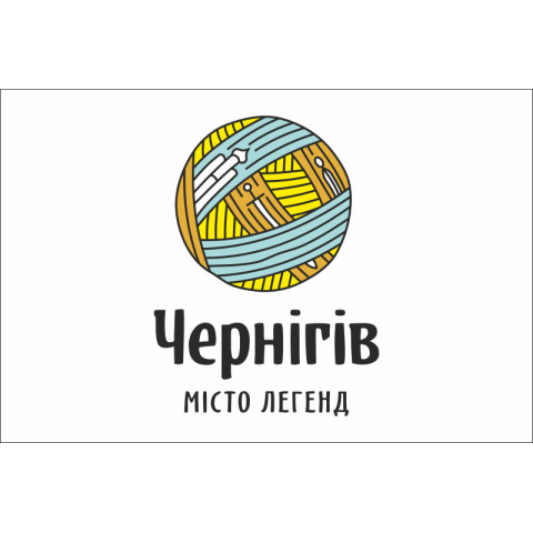 Прапор з логотипом міста Чернігова. Варіант-01 Прапор з логотипом міста Чернігова. Варіант-01