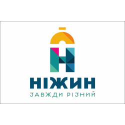 Флаг с логотипом города Нежина. Вариант-01 Флаг с логотипом города Нежина. Вариант-01