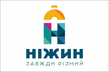 Прапор з логотипом міста Ніжина. Варіант-01