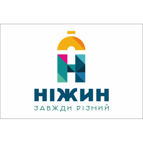 Прапор з логотипом міста Ніжина. Варіант-01