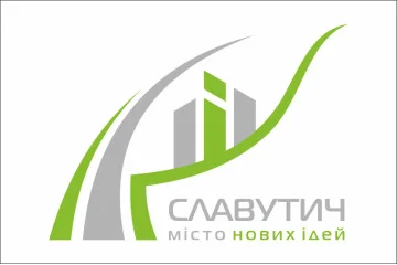 Прапор з логотипом міста Славутича. Варіант-01
