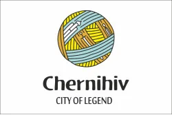 Флаг с логотипом города Чернигова. Вариант-03 Флаг с логотипом города Чернигова. Вариант-03
