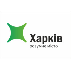 Флаг с логотипом города Харькова. Вариант-02 Флаг с логотипом города Харькова. Вариант-02