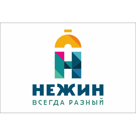 Прапор з логотипом міста Ніжина. Варіант-02