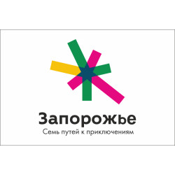 Флаг с логотипом города Запорожье. Вариант-02