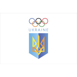Флаг НОКУ (Национальный олимпийский комитет Украины). Вариант-01 Флаг НОКУ (Национальный олимпийский комитет Украины). Вариант-01