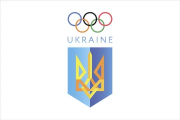 Флаг НОКУ (Национальный олимпийский комитет Украины). Вариант-01