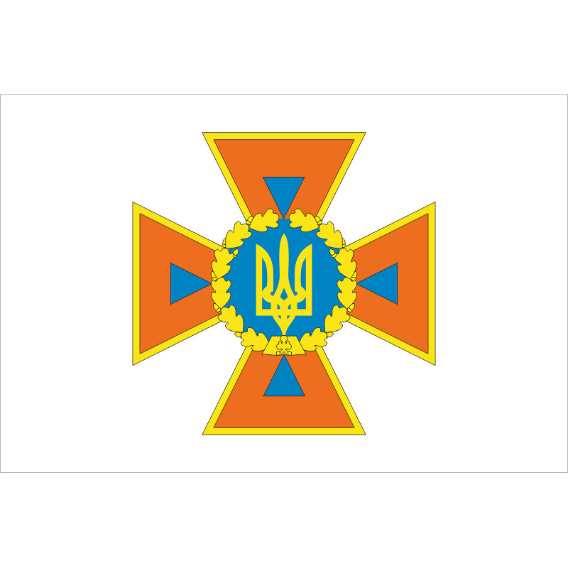 Прапор ДСНС (державна служба України з надзвичайних ситуацій), МНС України (старий варіант-02) Прапор ДСНС (державна служба України з надзвичайних ситуацій), МНС України (старий варіант-02)