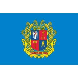 Прапор Солом'янського району міста Києва, Україна. Варіант-01