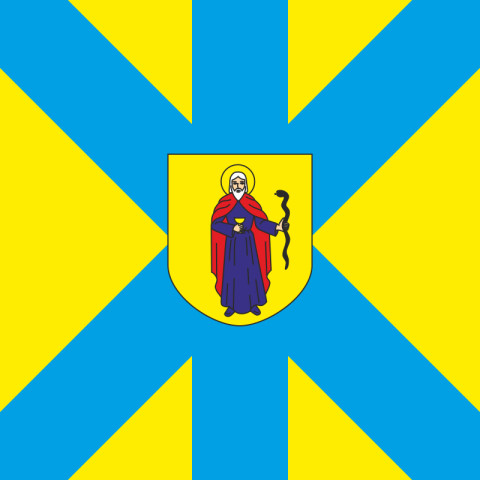 Прапор міста Жовква, Україна. Варіант-02 Прапор міста Жовква, Україна. Варіант-02
