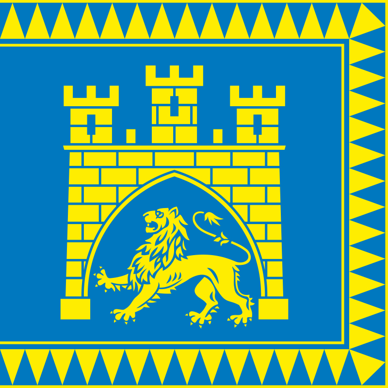 Флаг города Львов, Украина. Вариант-02 Флаг города Львов, Украина. Вариант-02