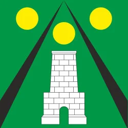 Прапор міста Пустомити, Україна. Варіант-02 Прапор міста Пустомити, Україна. Варіант-02