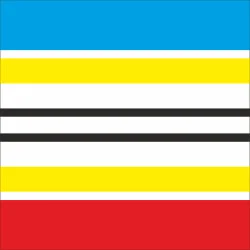 Прапор міста П'ятихатки, Україна. Варіант-02