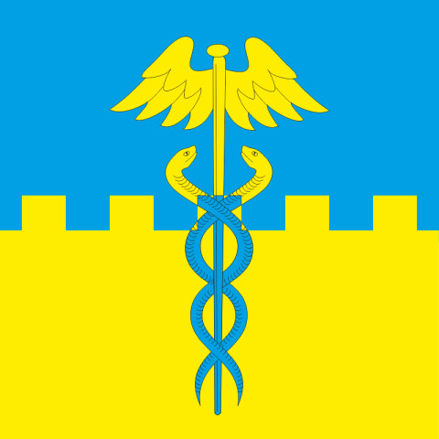 Прапор міста П'ятихатки, Україна. Варіант-02 Прапор міста П'ятихатки, Україна. Варіант-02