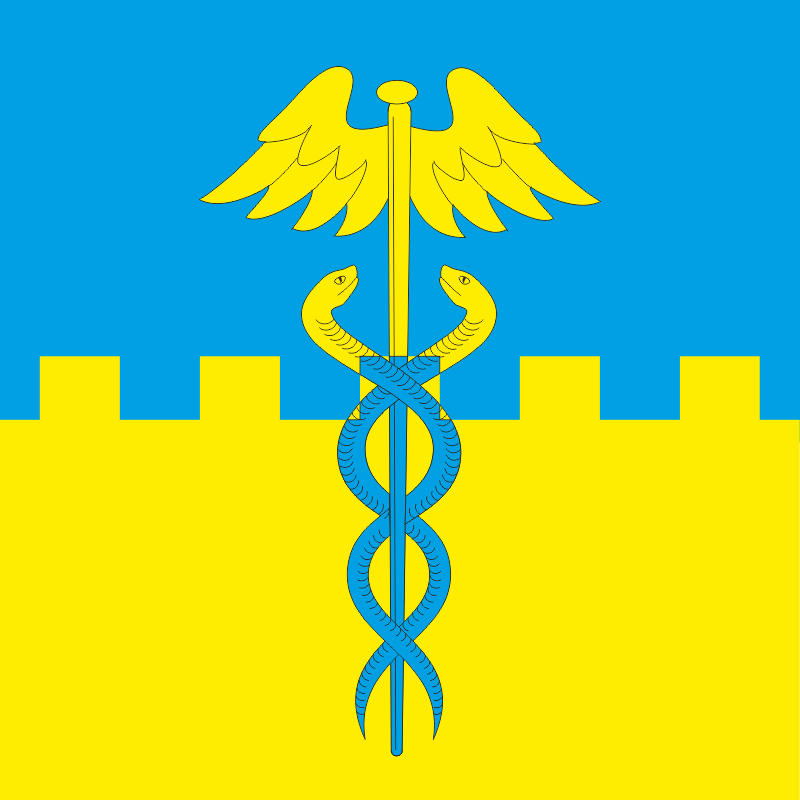 Флаг города Рава-Русская, Украина. Вариант-02 Флаг города Рава-Русская, Украина. Вариант-02