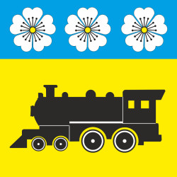 Прапор міста Синельникове, Україна. Варіант-02 Прапор міста Синельникове, Україна. Варіант-02