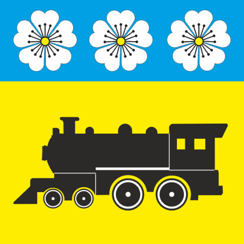 Прапор міста Синельникове, Україна. Варіант-02
