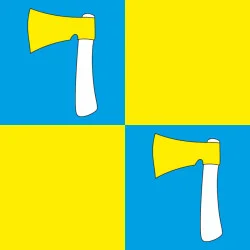 Прапор міста Хирів, Україна. Варіант-02 Прапор міста Хирів, Україна. Варіант-02