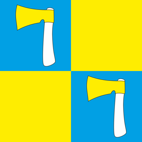 Прапор міста Хирів, Україна. Варіант-02 Прапор міста Хирів, Україна. Варіант-02