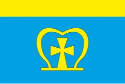Флаг города Мостиска, Украина. Вариант-01 Флаг города Мостиска, Украина. Вариант-01