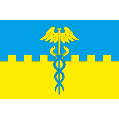 Флаг города Рава-Русская, Украина. Вариант-01 Флаг города Рава-Русская, Украина. Вариант-01